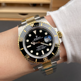 최고퀄 RC공장 롤렉스 서브마리너 블랙 다이얼 옐로우 골드 콤비 41mm 126613