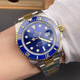 최고퀄 RC공장 롤렉스 서브마리너 블루 다이얼 옐로우 골드 콤비 41mm 126613