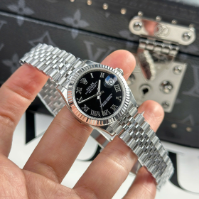 최고퀄 THB공장 여성용 롤렉스 데이저스트 블랙 로만 다이얼 스틸 31mm