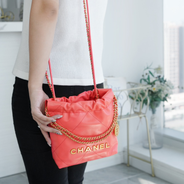 최고퀄 팬더샵 샤넬 미니 핸드백 샤이니 카프스킨 & 메탈 핑크