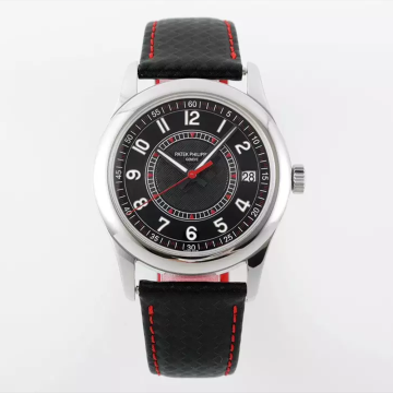 최고퀄 PP공장 파텍필립 칼라트라바 블랙 & 레드 다이얼 40mm 6007G